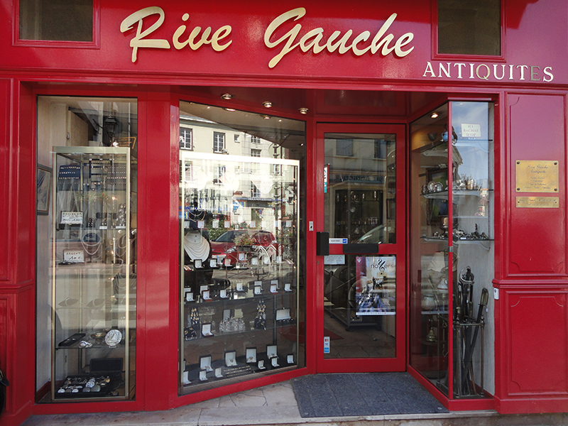 Facade de la boutique Rive Gauche Antiquités Auxerre