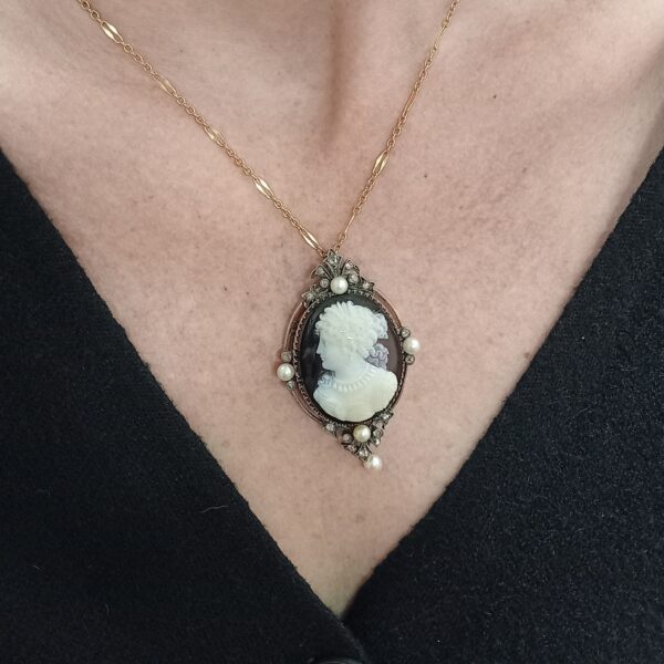 Pendentif camée agate Napoléon III – Image 3