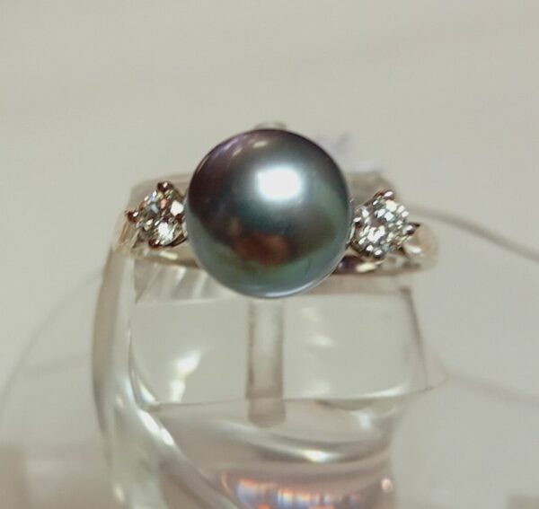 Bague or gris Perle de Tahiti 8,6mm