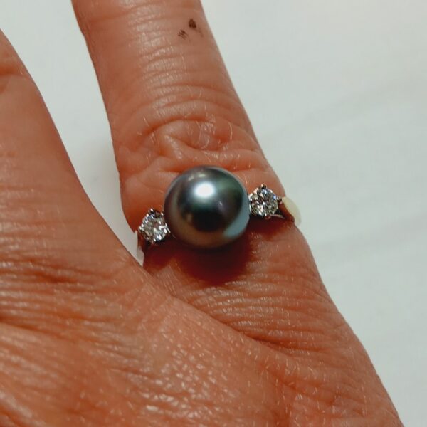 Bague or gris Perle de Tahiti 8,6mm – Image 2