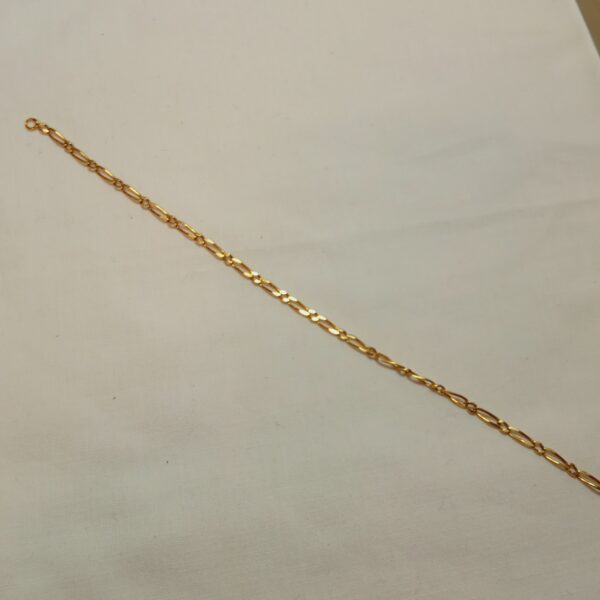 Bracelet maille figaro or jaune 18 carats – Image 2