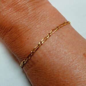 Bracelet maille figaro or jaune 18 carats