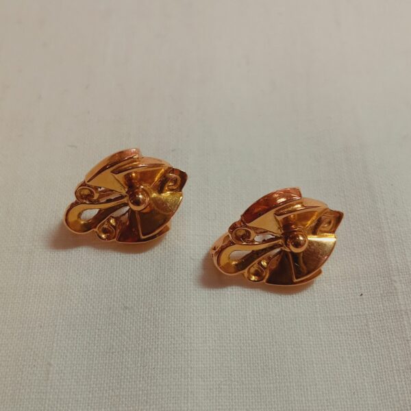 Boucles d'oreille 1950 or rose 18 carats – Image 2
