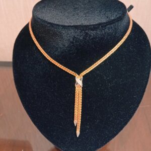 Collier nœud 2 ors diamants