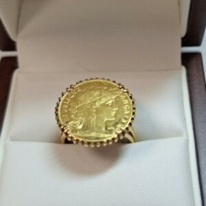 Bague pièce 10F Marianne