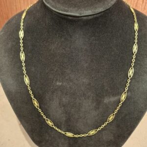 Sautoir maille filigrane or jaune 18 carats