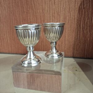 Paire de coquetiers argent 900