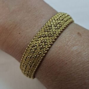 Bracelet maille polonaise or jaune 18 carats