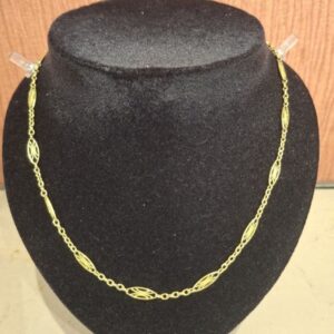 Collier maille filigrane or jaune 18 carats