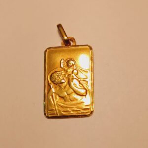 Médaille Saint Jean Baptiste or jaune 18 carats