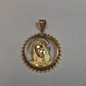 Médaille Vierge ajourée or 18 carats